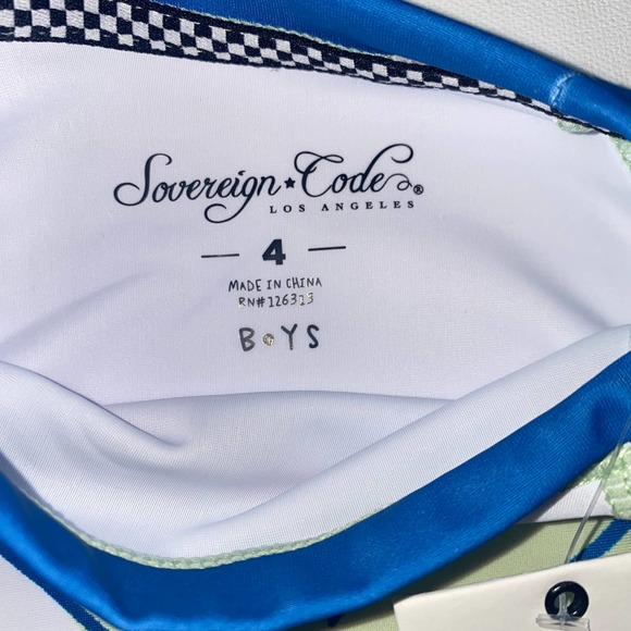 NWT Sovereign Code Toddler Seaside Palms Rash Guard & Swim Shorts Set (Sz 4) - Picture 7 of 12